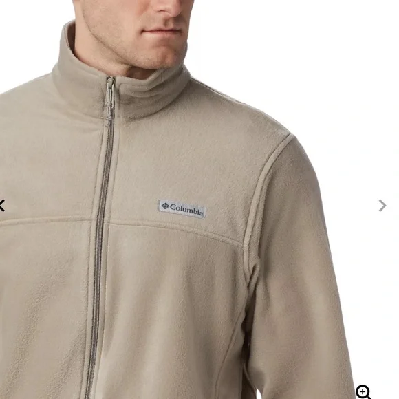 COLUMBIA Mens Steens Mountain Fleece Zip Up Jacket Large Tusk Tan $65 EUC lcsr - Picture 4 of 15